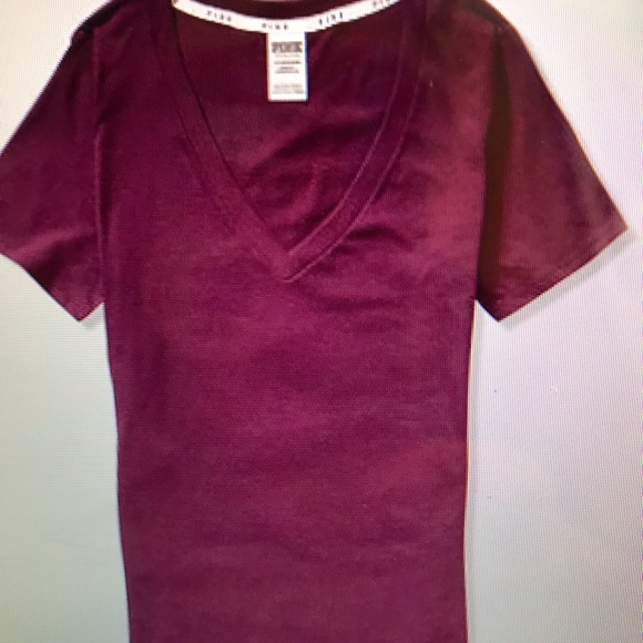 Pink 2 tee bundle /burgundy /hot pink soft cotton - Picture 2 of 3